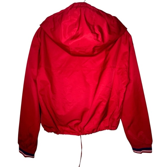 Tommy Hilfiger Popover Jacket Cropped Red Size Medium - Picture 7 of 11